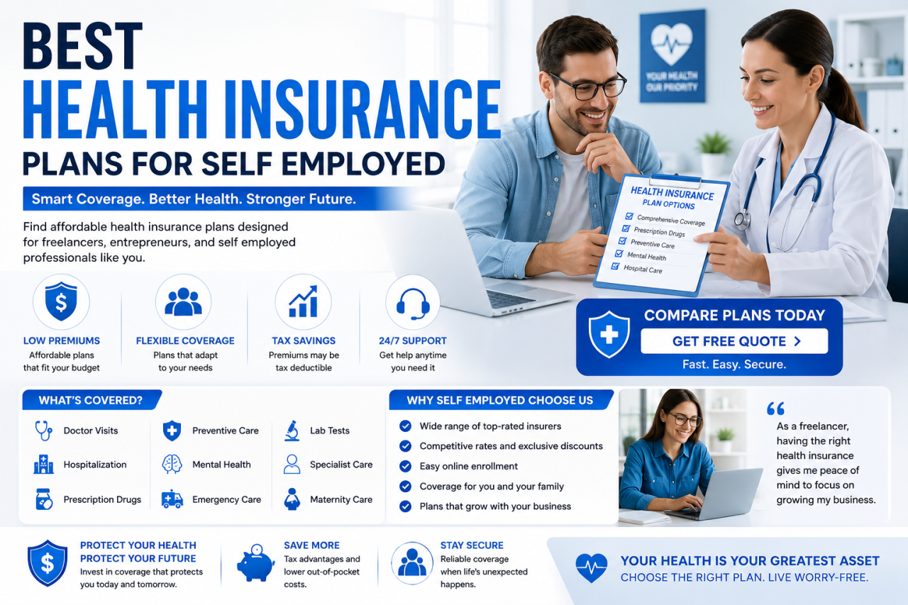 Best Health Insurance Plans for Self Employed 2026 | Vinzp